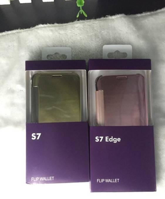 現(xiàn)貨三星s7電鍍鏡面皮套 s7 edge曲面智能翻蓋手機殼 s7手機套