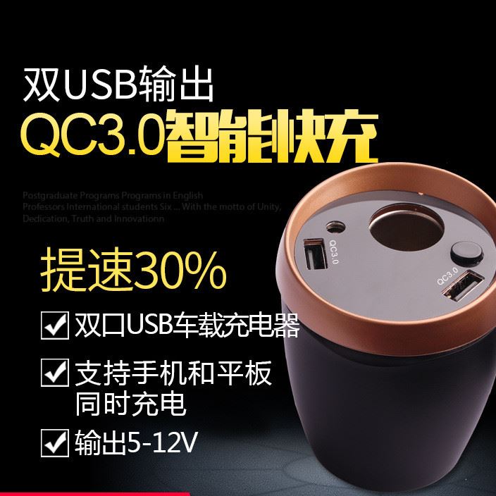 新款創(chuàng)意車充 多功能雙USB 車載充電器智能汽車電子產(chǎn)品一件代發(fā)