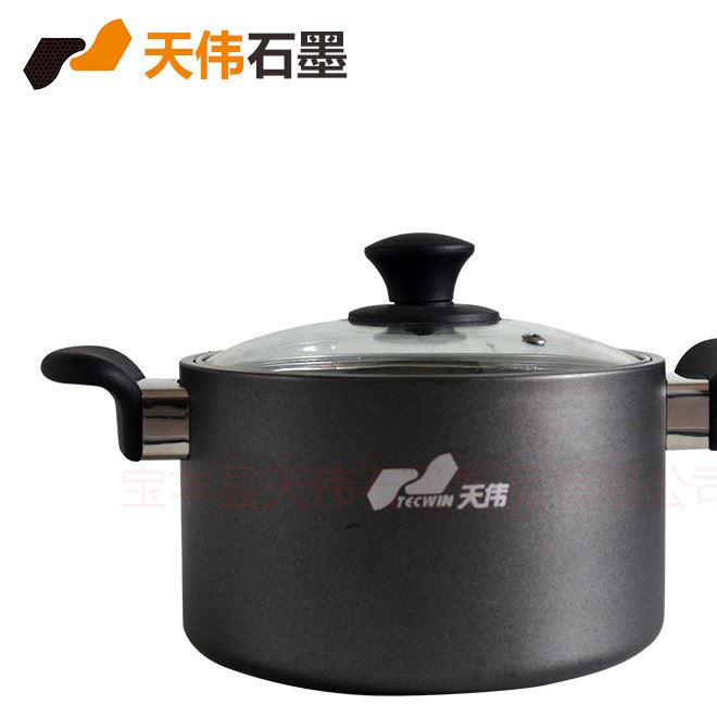 廠家直銷石墨湯鍋 雙耳鍋 石墨內膽不粘鍋 禮品石墨鍋具