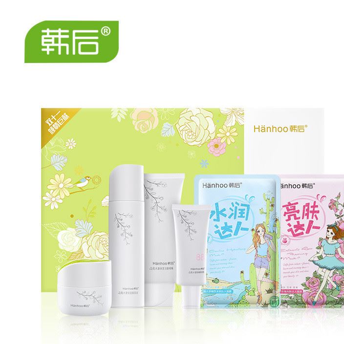 韓后套盒護(hù)膚品 韓后花癡水漾保濕傾情巨獻(xiàn)禮盒6件套