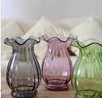 時尚巴洛克水培花器 彩色歐式玻璃工藝品花瓶 家居擺件禮品