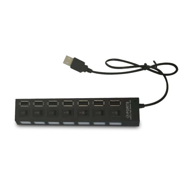 usb分線器多接口usb2.0hub usb7口hub獨(dú)立開關(guān)usb集線器usb+hub