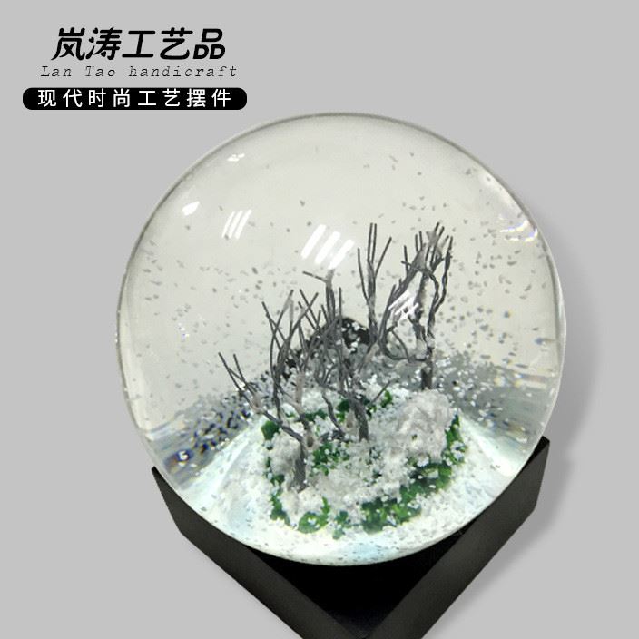 工廠直銷家居飾品擺件 精美樹脂工藝水晶球禮品 時尚創(chuàng)意工藝品批