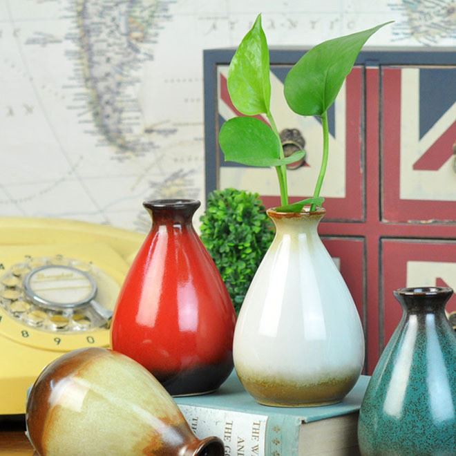厂家直销创意装饰酒瓶陶瓷瓶家居客厅卧室桌面小花瓶工艺摆件