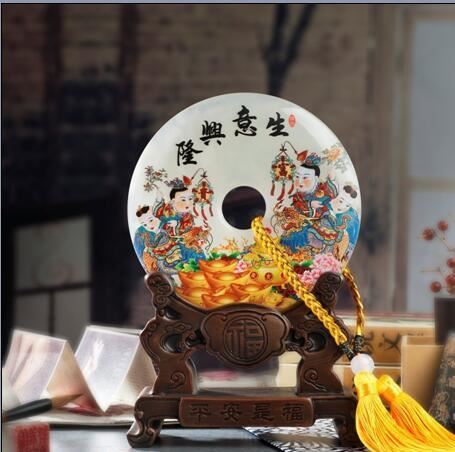 新款平安扣擺件 天然白玉平安扣工藝品 商務(wù)禮品 廠家直銷定制