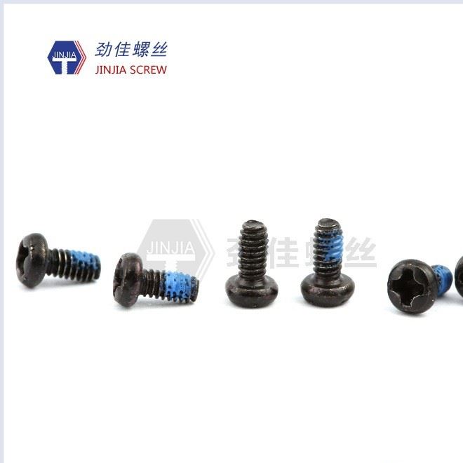 廣東螺絲廠家銷售點膠螺絲盤頭機牙點膠防松智能電器專用精密螺釘