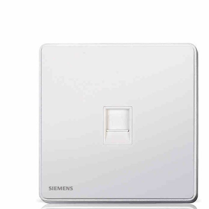 西門子睿致系列一位電話插座 雅白86型六類電話暗裝插座面板
