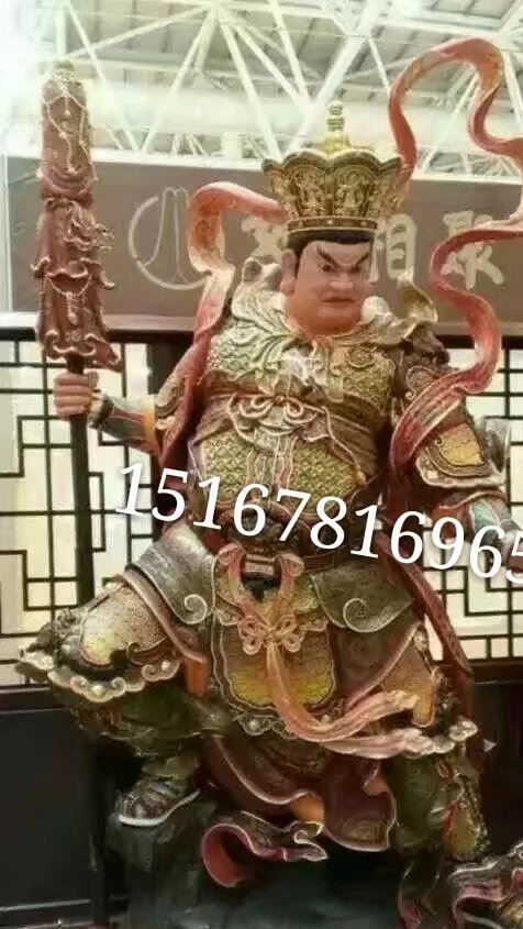 廠家直銷大型四大天站彩色生漆木雕石雕浮雕壁畫銅像玻璃鋼