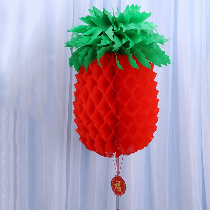 供應(yīng)塑料菠蘿燈籠婚房春節(jié)大紅塑料燈籠開業(yè)慶典燈籠定做批發(fā)
