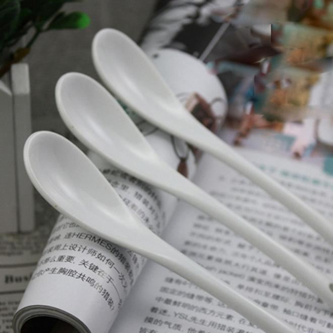 批發(fā)16.5cm ZAKKA風(fēng)小白勺 陶瓷勺子 高白咖啡勺 咖啡陶瓷勺餐具