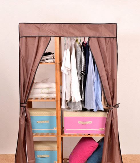 加厚牛津布衣橱外罩衣柜布套简易宿舍无纺布衣柜收纳家具防尘罩