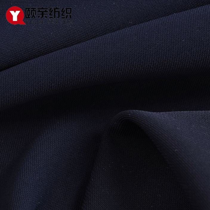 廠家直銷現貨時尚女裝褲裙夾克面料 柔軟亂紋染色梭織滌綸平板布