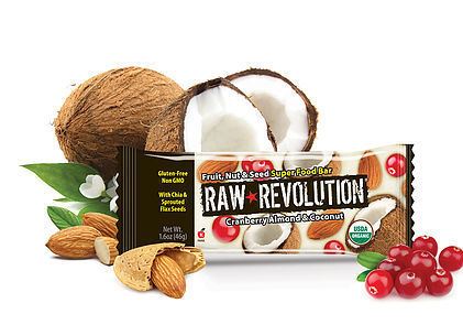 健康元素食品 RAW Rev小紅莓杏仁果巴 1.8 oz/60g/一盒12包