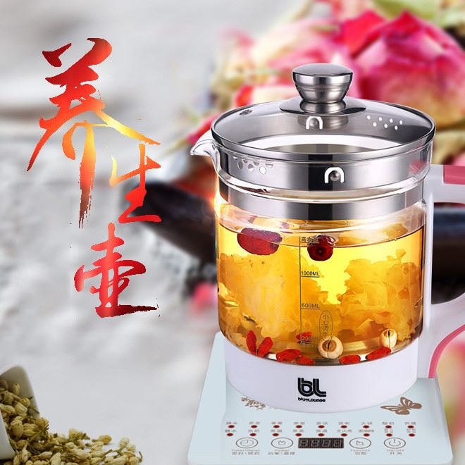 養(yǎng)生壺全自動(dòng)加厚玻璃多功能電熱燒水壺茶壺煮茶器煮奶器1.8L批發(fā)