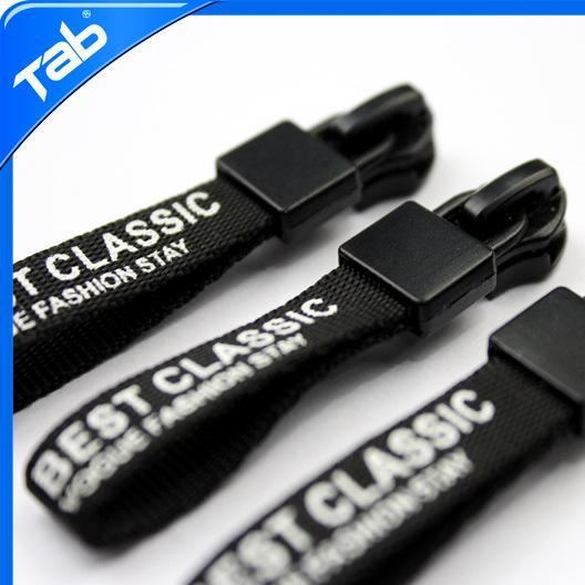 5号尼龙防水反穿拉链头韩版防水拉链头织带品牌印字拉手定做