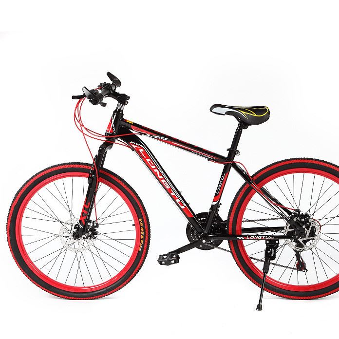 珑途26寸前后碟刹车避震变速自行车越野山地车途安山地车