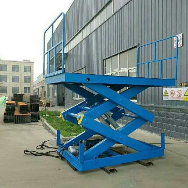 直销2吨固定式升降平台剪叉式汽车举升机电动液压升降货梯