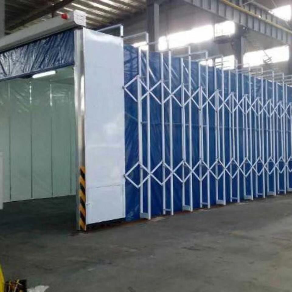 廠家 移動式伸縮噴漆房 軌道式工業伸縮房 打磨電動干式噴烤漆房