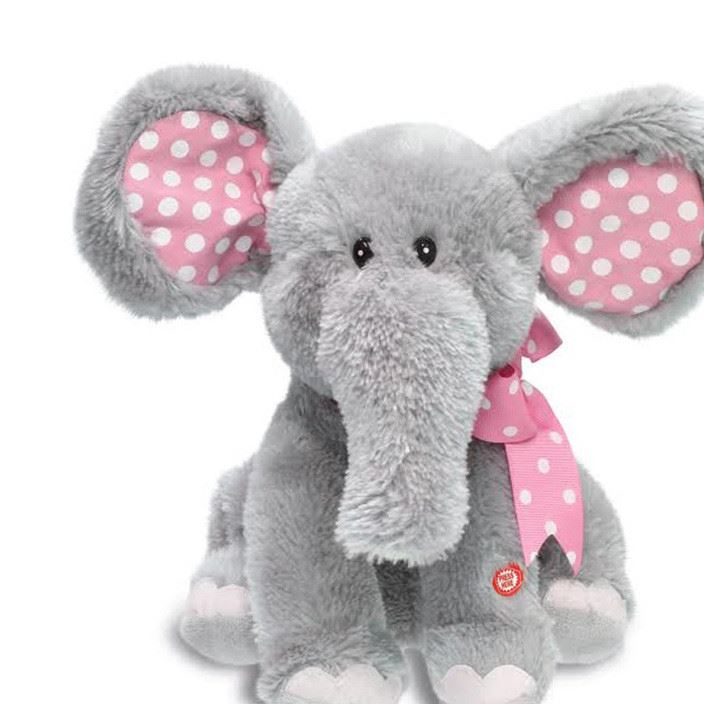 亞馬遜同款拍耳大象搖頭甩耳朵唱歌跳舞大象寶寶電動毛絨安撫玩具