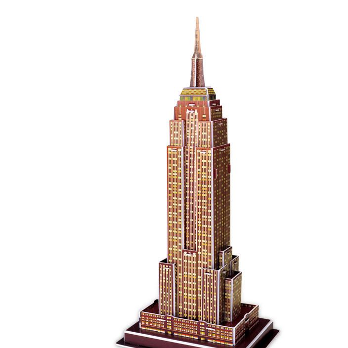 紙魔世家 3D 立體拼圖板  建筑 帝國大廈等 兒童益智拼插玩具