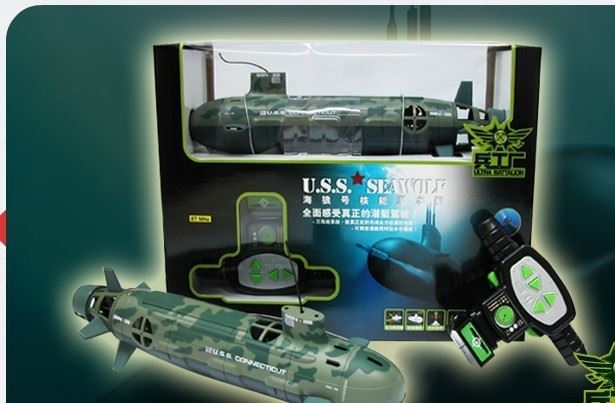 兵工厂超大潜艇玩具6通道无线遥控核能潜水艇模型美军号海狼号