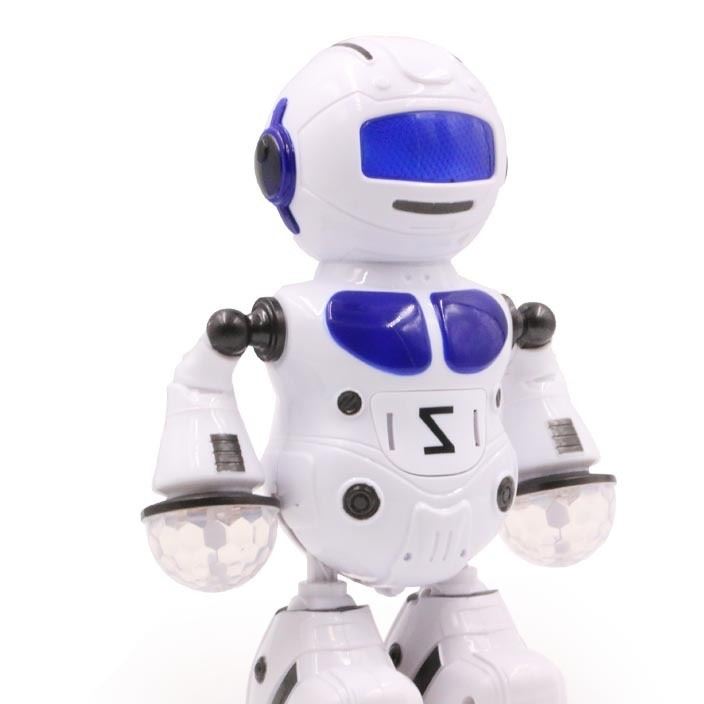 新款儿童玩具地摊热卖创意电动特技灯光打鼓跳舞机器人批发