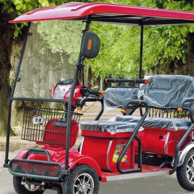 老年代步車 把式電動四輪休閑 景區(qū)旅游觀光車 敞篷電瓶四輪車