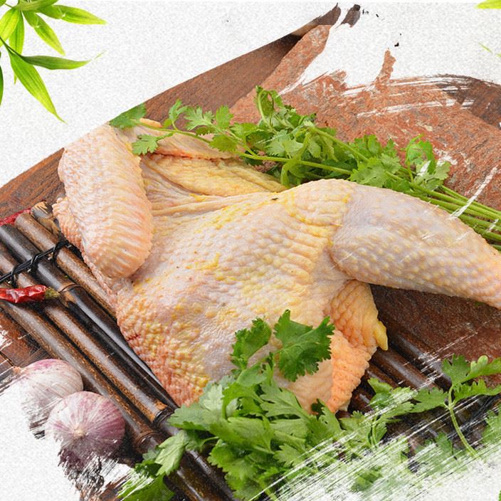 唐氏農(nóng)副產(chǎn)品供應(yīng)農(nóng)家山林散養(yǎng)天然無激素三黃雞半邊雞1.5斤批發(fā)