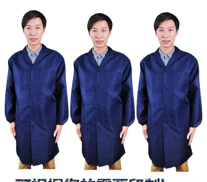 加厚工作服大褂搬运工作服批发长大褂定制刺绣LOGO蓝大褂批发包邮