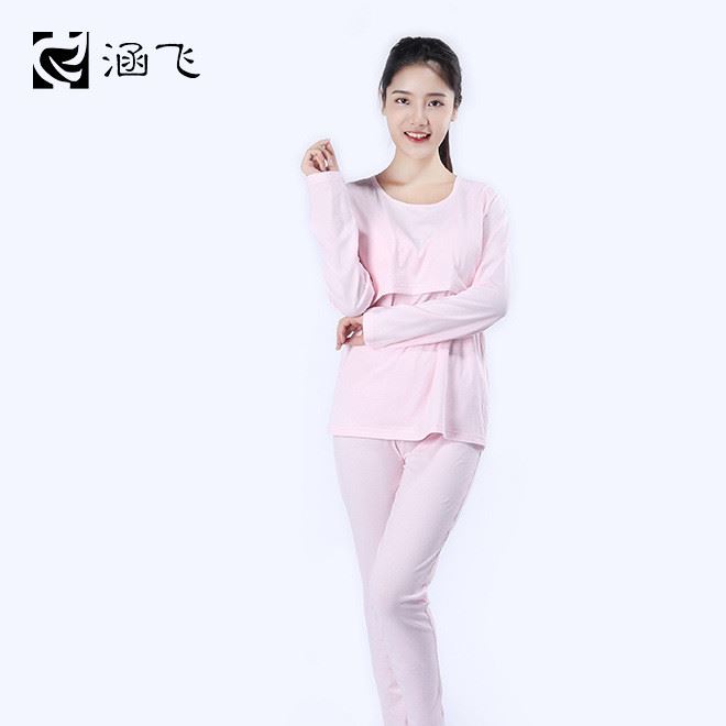 廠家直銷新品月子服套裝 秋冬長袖哺乳衣套裝  孕產婦長款家居服