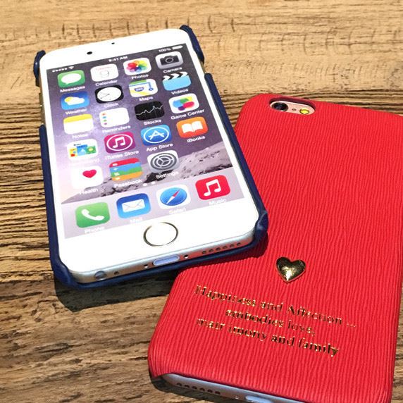 日本代購下午茶幸運符手機殼蘋果iphone6s plus皮質保護套磨砂