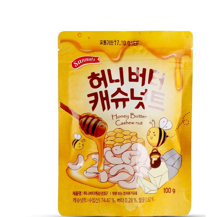 sunnuts韓國(guó)零食混合堅(jiān)果蜂蜜黃油腰果干果堅(jiān)果100g