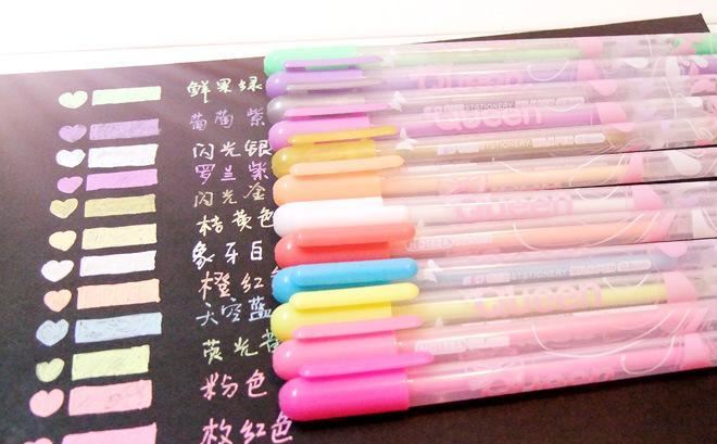 韓版DIY水粉筆 影集相冊必備手工配件 十二色可選