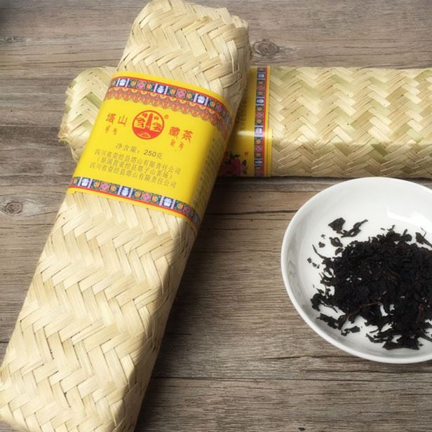塔山藏茶手工小竹編黑茶特級雅安酥油茶 高山老樹川茶廠家直銷
