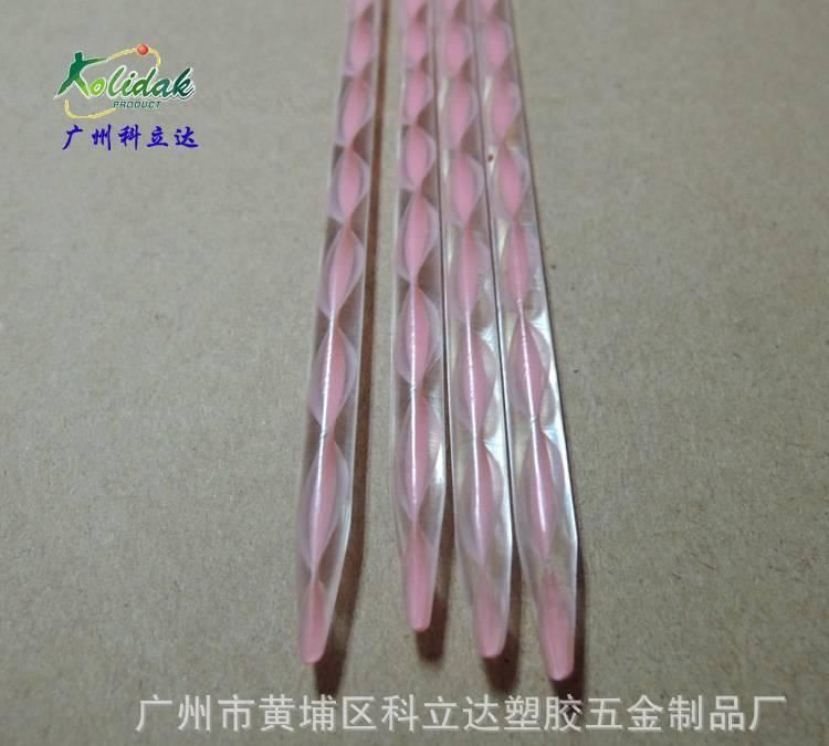 透明彩色PMMA亞克力紐紋塑料棒 毛衣編織針