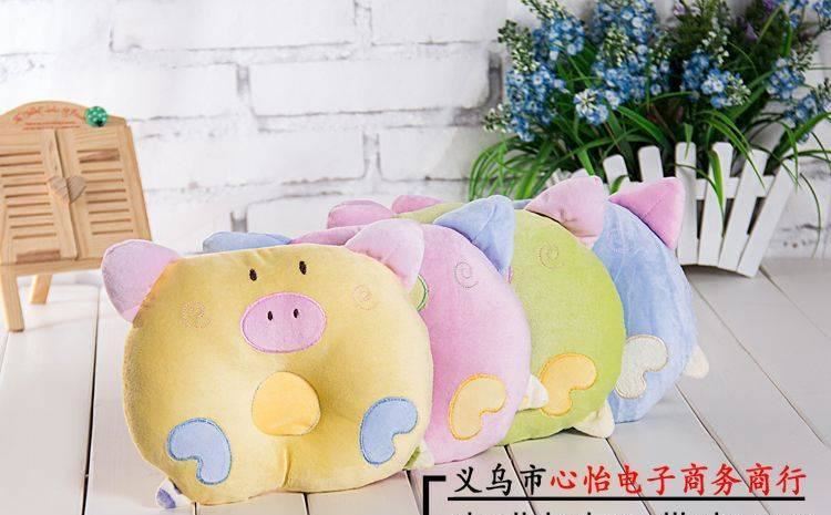 天怡 新生嬰兒定型枕 防偏頭糾正偏頭卡通小豬定型枕頭H-2042