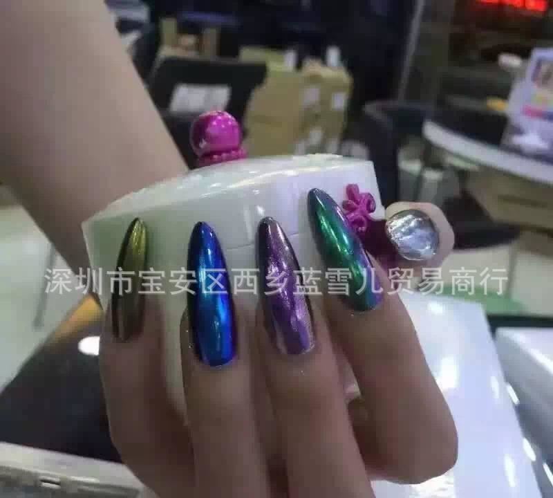  金屬l美甲 鏡面粉 金屬銀鏡面銀粉 閃粉 極光粉魔鏡