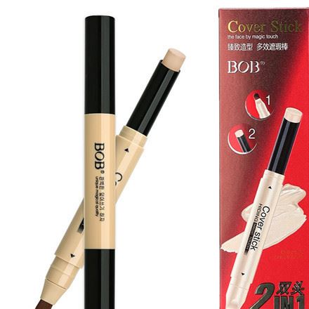 批發BOB遮瑕棒臉部痘印斑點黑眼圈唇部打底遮瑕膏防水不脫妝