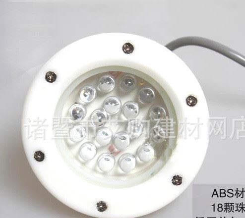 LED-18珠彩燈24V景觀燈噴泉專(zhuān)用燈 水景投射燈水下燈led光源 單色