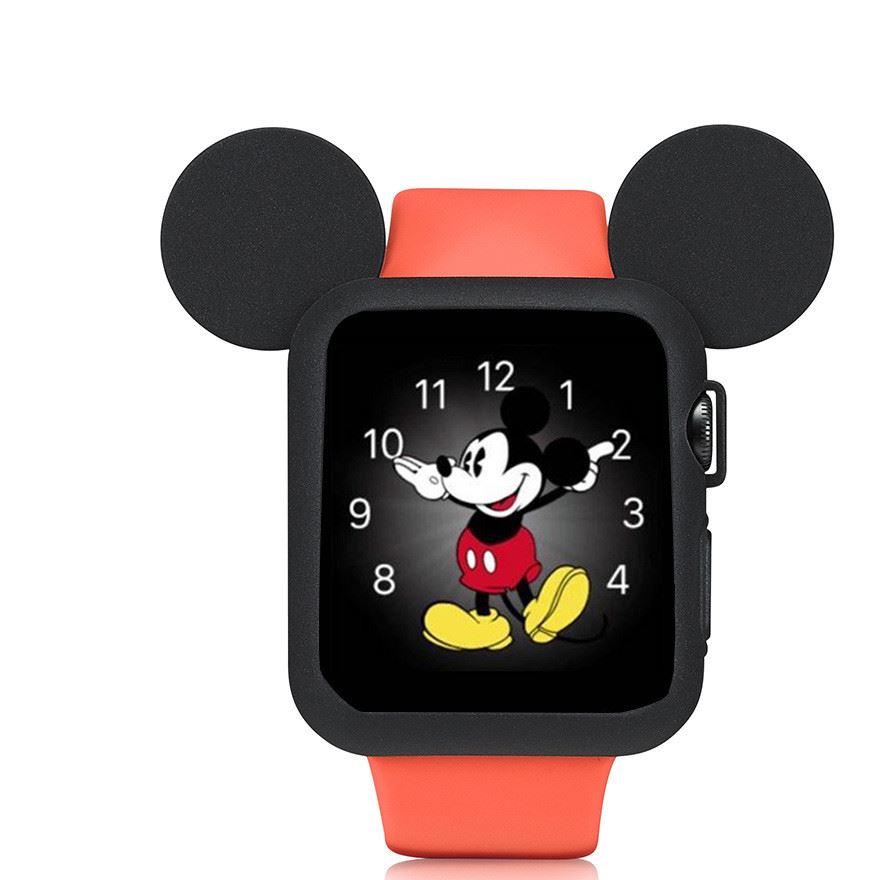 蘋(píng)果手表保護(hù)套AppleWatch123米奇卡通硅膠iwatch全包防摔保護(hù)殼