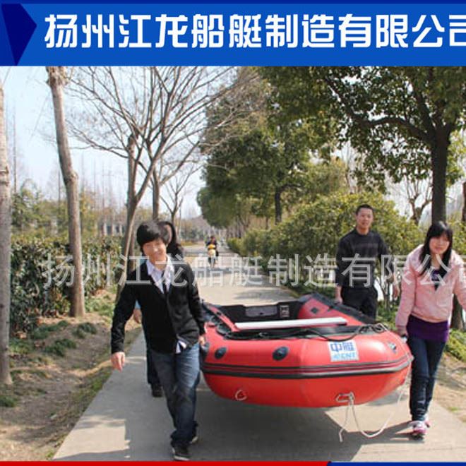 釣魚船充氣橡皮艇鋁合金底3-4人夾網(wǎng)釣魚皮劃艇硬底加厚