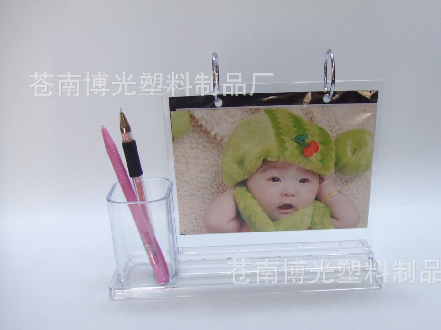 6寸帶筆筒相框相架 臺歷架