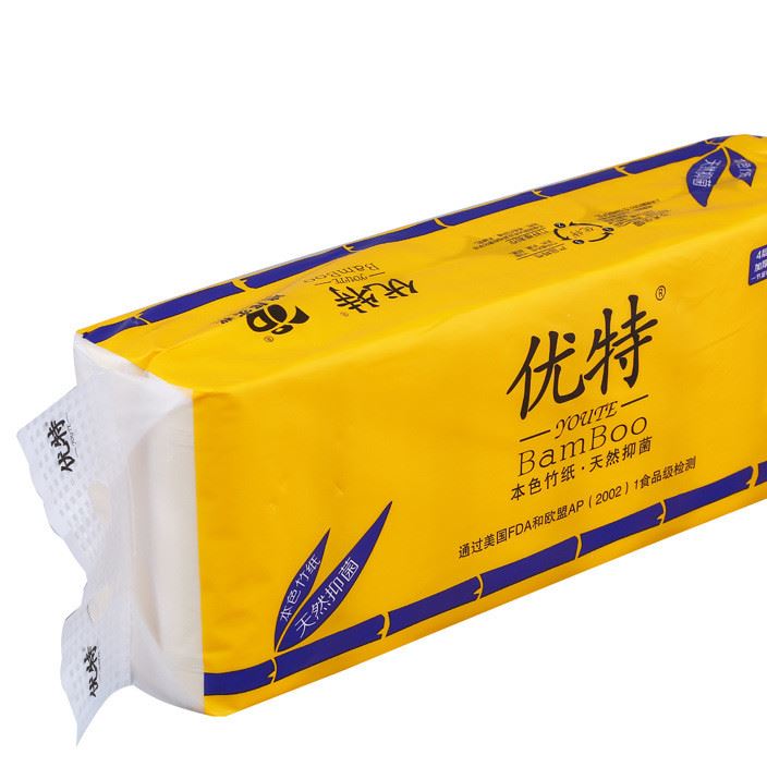 優(yōu)特 本色紙 家用卷紙 廚房用紙 衛(wèi)生紙大卷紙?jiān)駶{紙 900克/提