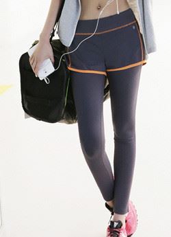 健身服女套裝韓國瑜伽服套裝秋跑步健身運動速干假兩件緊身九分褲