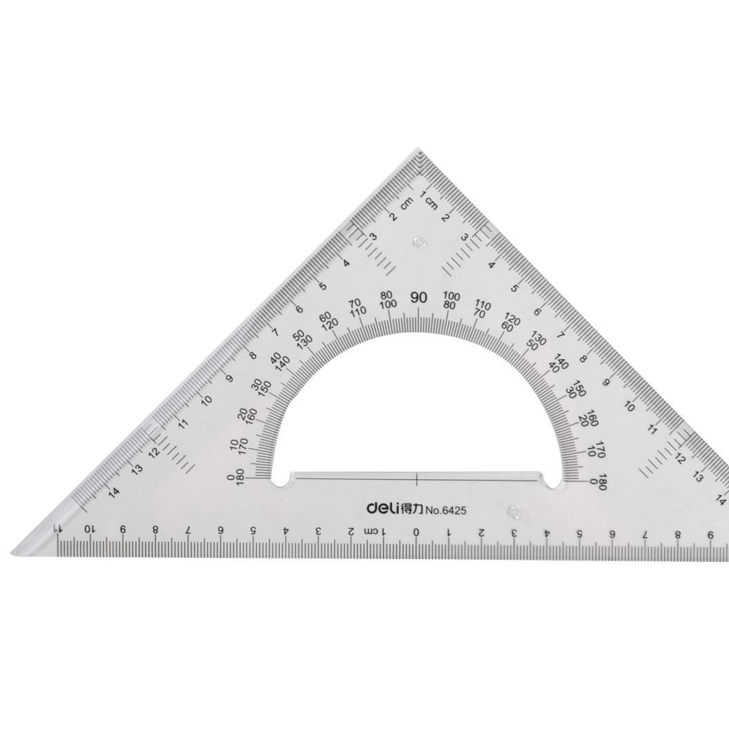 廠家直銷 得力6425三角尺deli 尺子 繪畫學(xué)習(xí)文具辦公用品批發(fā)