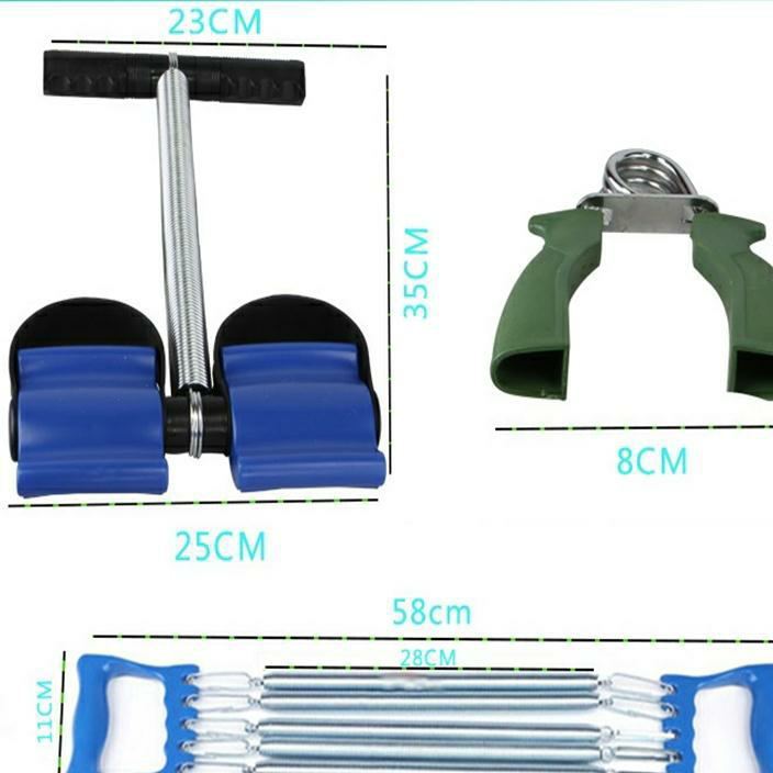 拉力器腳踏拉力器握力器跳繩四件套