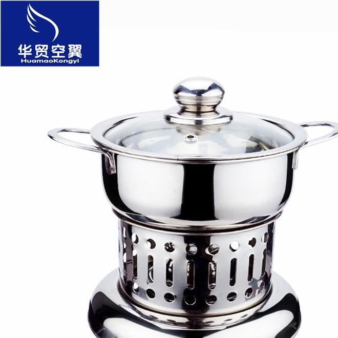 不銹鋼液體酒精爐自助小火鍋學(xué)生宿舍火鍋便攜防風(fēng)戶(hù)外酒精火鍋爐