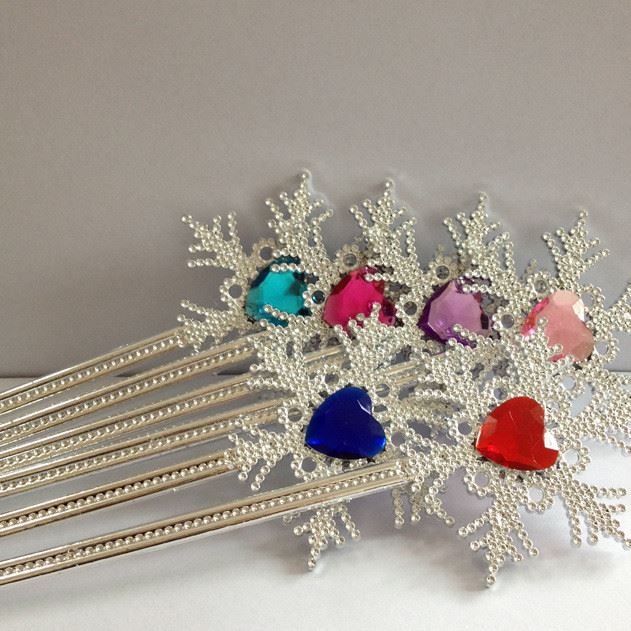 供應(yīng) 兒童雪花權(quán)杖魔法棒 圣誕節(jié)魔法棒 帶鉆雪花魔法棒