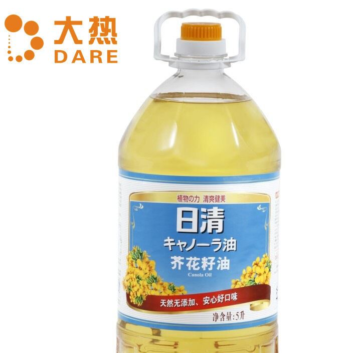 日本日清油芥花籽油非轉(zhuǎn)基因健康食用油5L低芥酸菜籽油