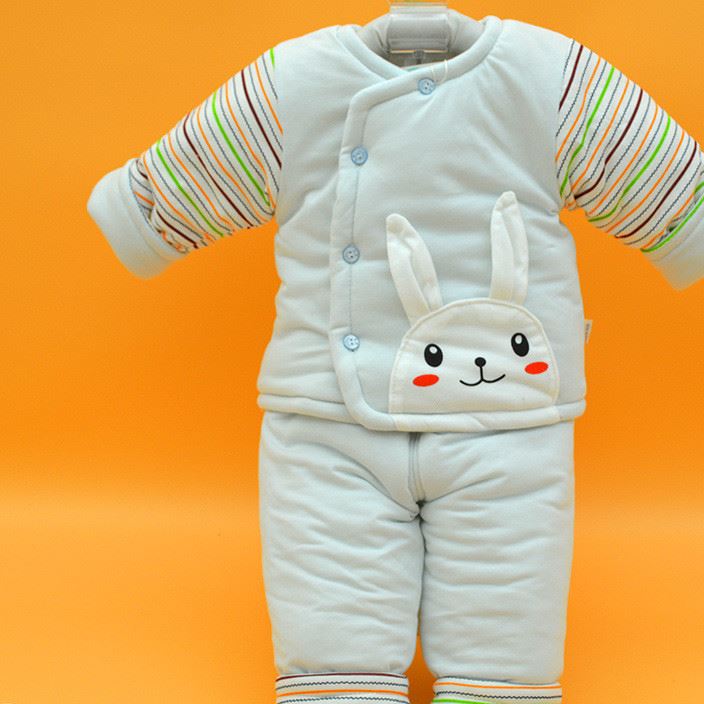 2018年新款秋冬嬰幼兒童裝棉衣 棉加厚保暖棉服套裝 廠家批發(fā)